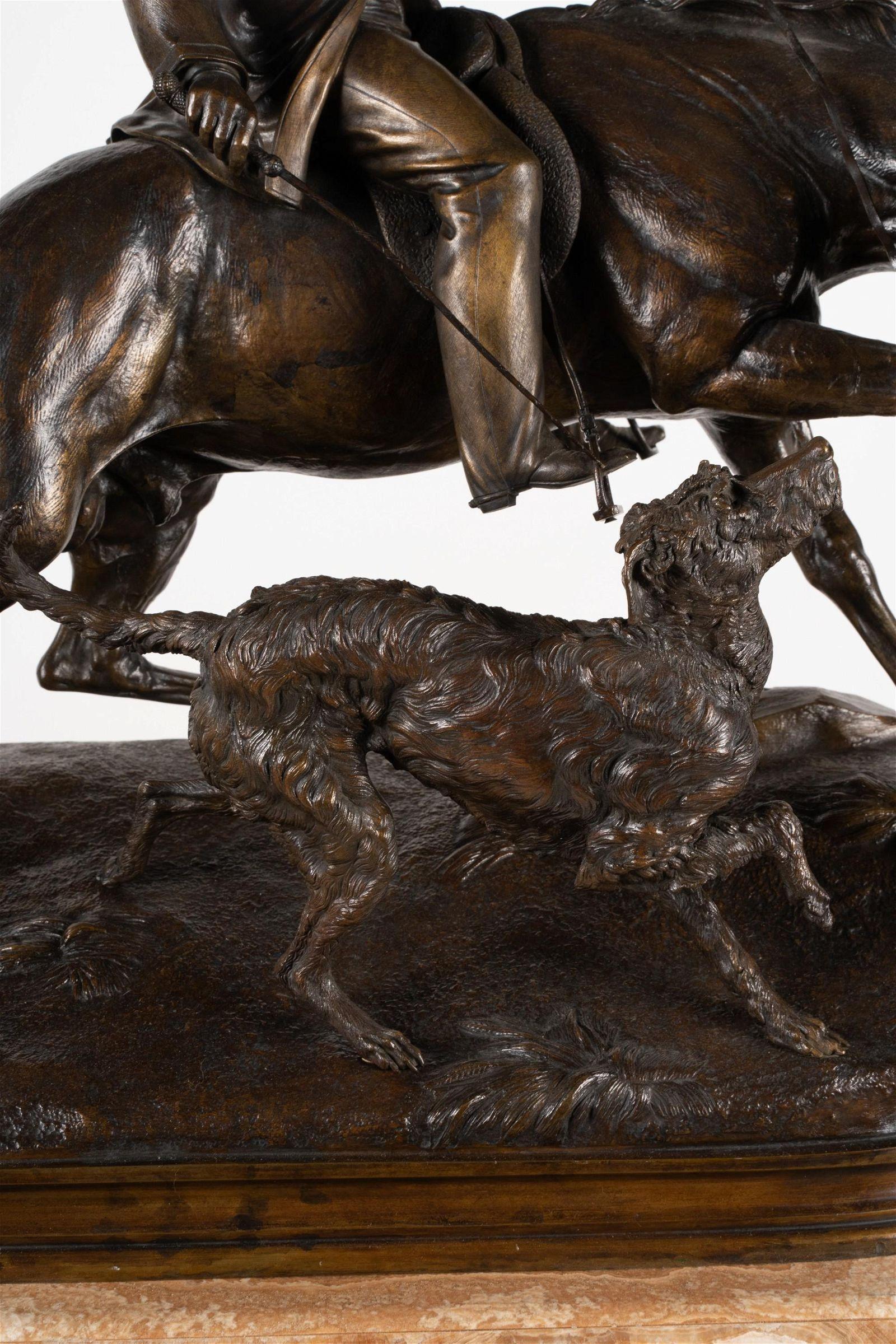 Prince Albert on the Hunt Bronze Sculpture by Jules Moigniez (1825-1894) In Good Condition For Sale In New York, US