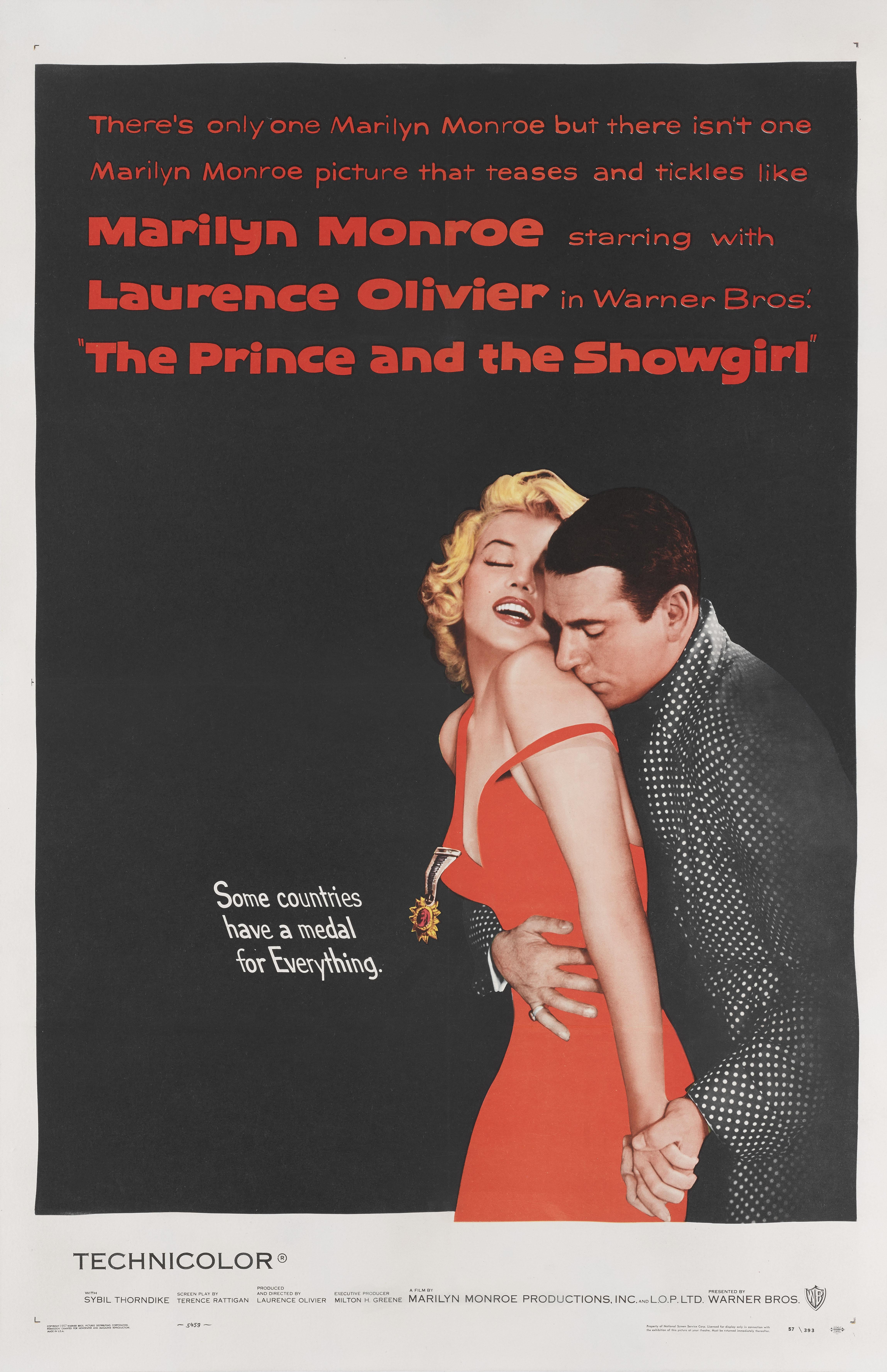 Original US film poster for Laurence Olivier’s 1957 romantic comedy starring
himself and Marilyn Monroe.
This poster is conservation linen backed.
This piece is in excellent condition, with the colour remaining very bright with only very minor