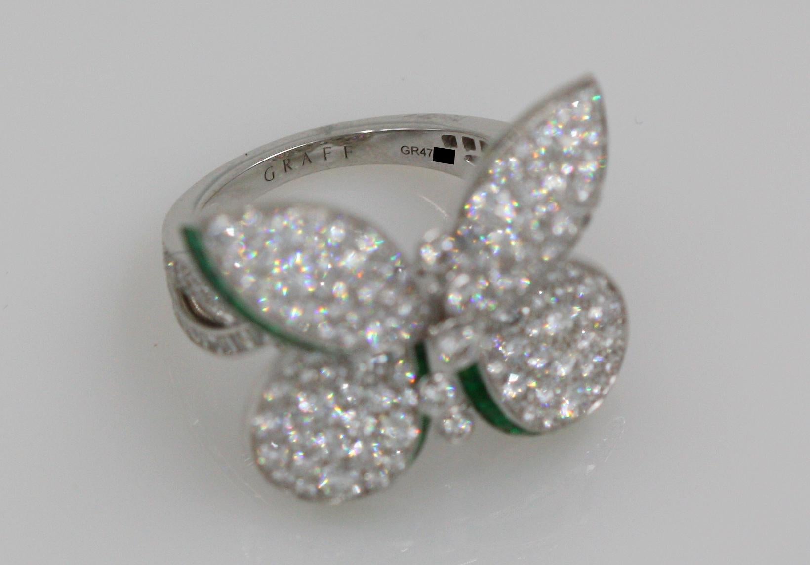 butterfly emerald ring