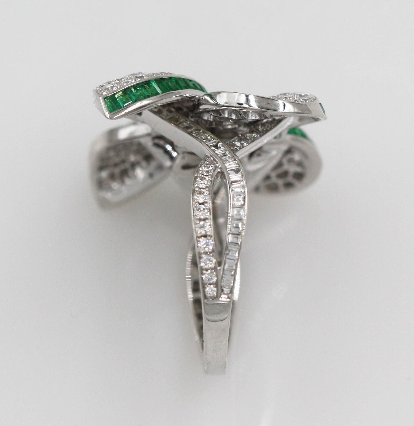 emerald butterfly ring