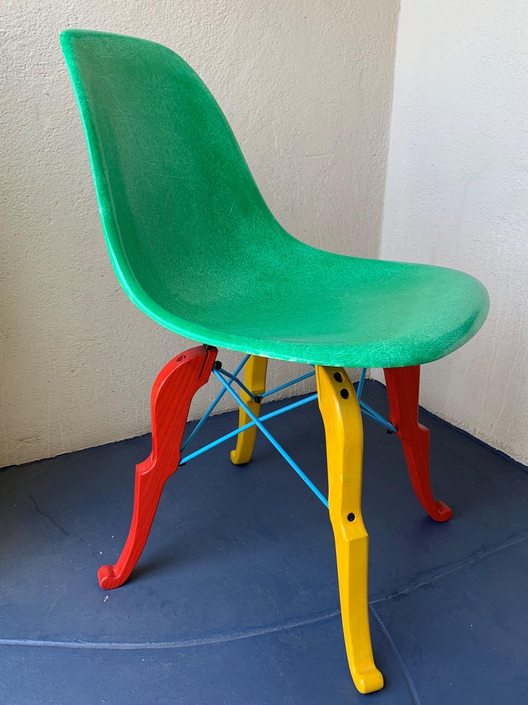 'Prince Charles' Side Chair by Peter Shire In Good Condition For Sale In LOS ANGELES, CA