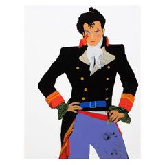 'Prince Charming' Adam Ant Portrait Painting by Alan Fears, 1980s