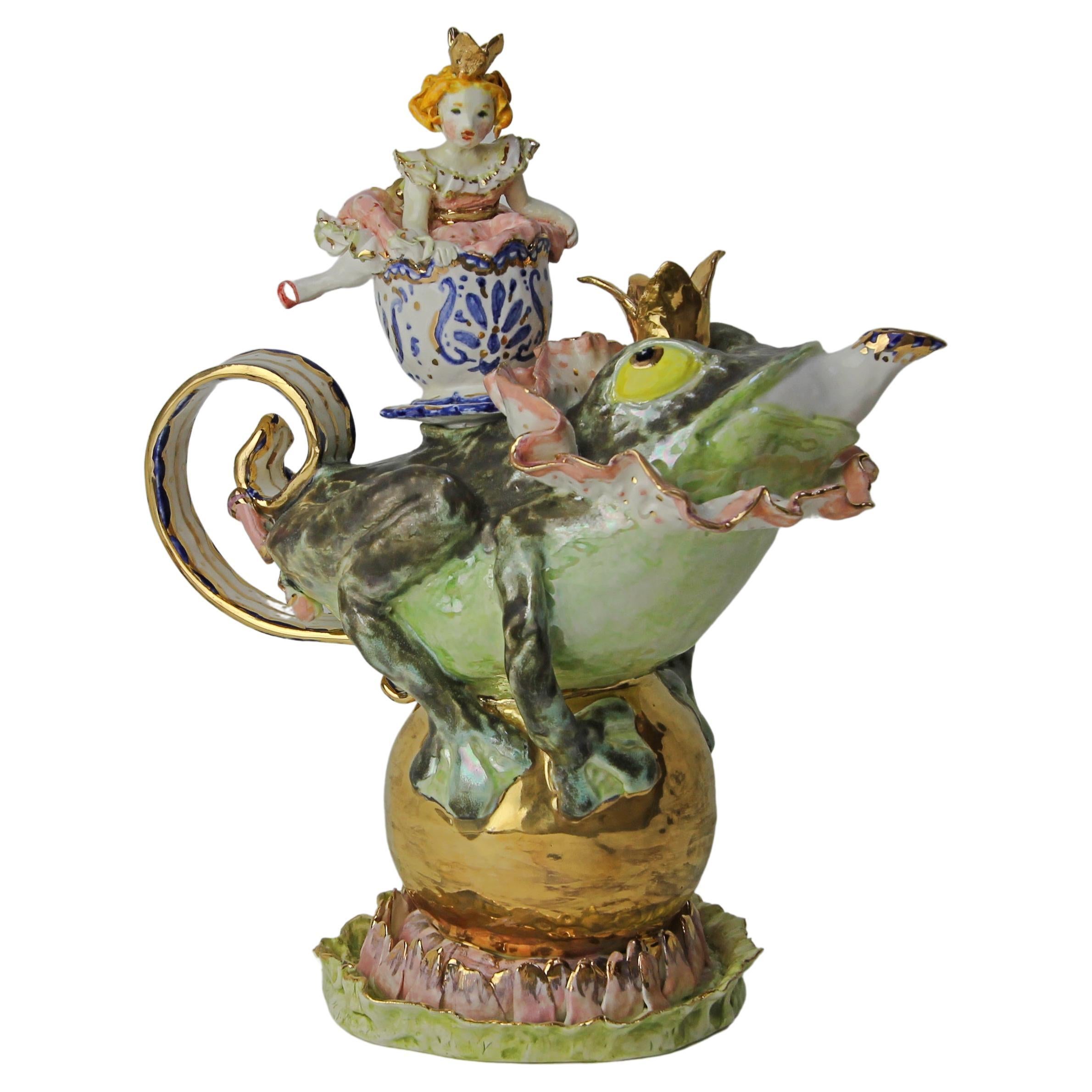 Prince Charming Teapot, Handmade in Italy, Luxury Handcrafted Design 2021 For Sale