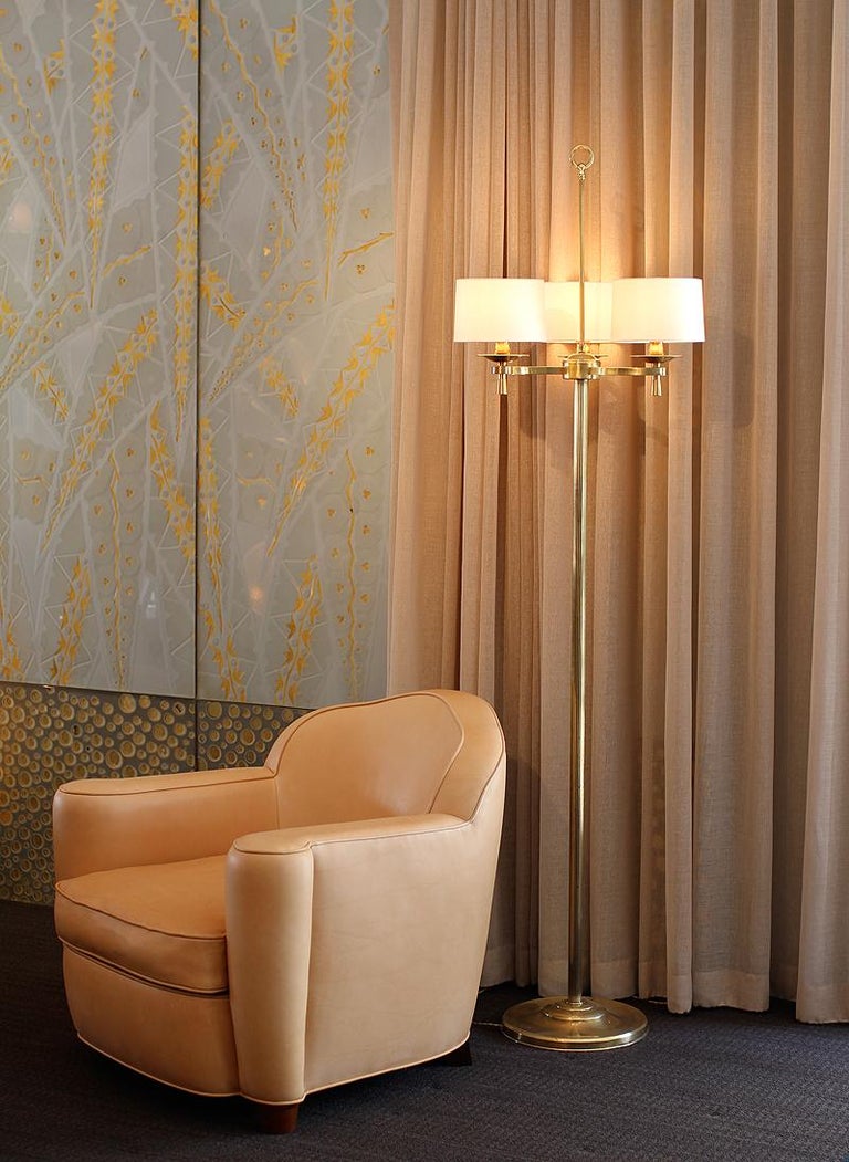 Prince De Galles Hotel Art Deco Floor Lamps Paris, circa 1940  In Good Condition For Sale In Encino, CA