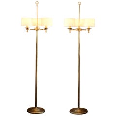 Prince de Galles Hotel Art Deco Floor Lamps Paris circa 1940