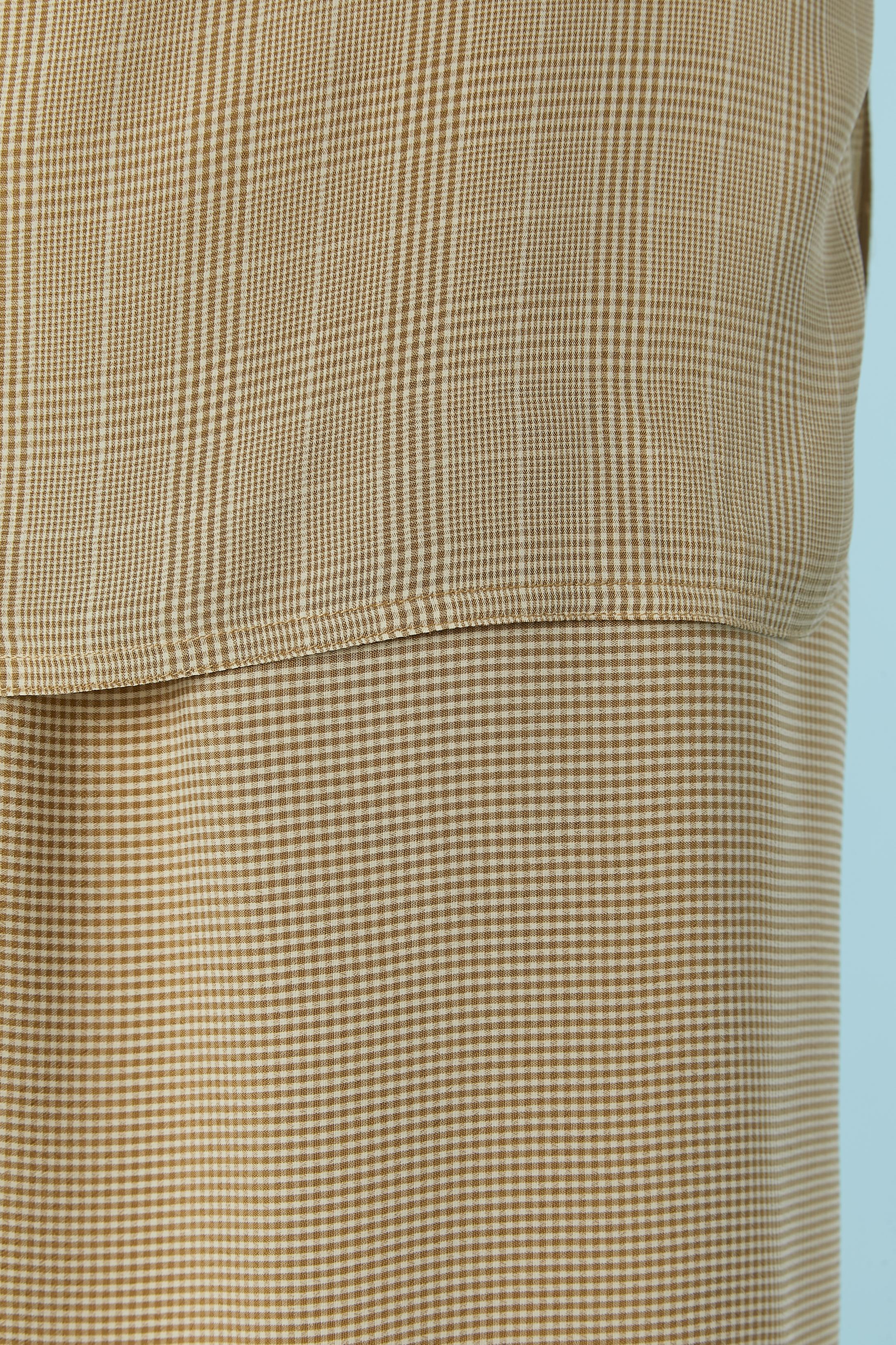 Prince de Galles tank top and wrap skirt ensemble Emanuel by Emanuel UNGARO In Excellent Condition For Sale In Saint-Ouen-Sur-Seine, FR