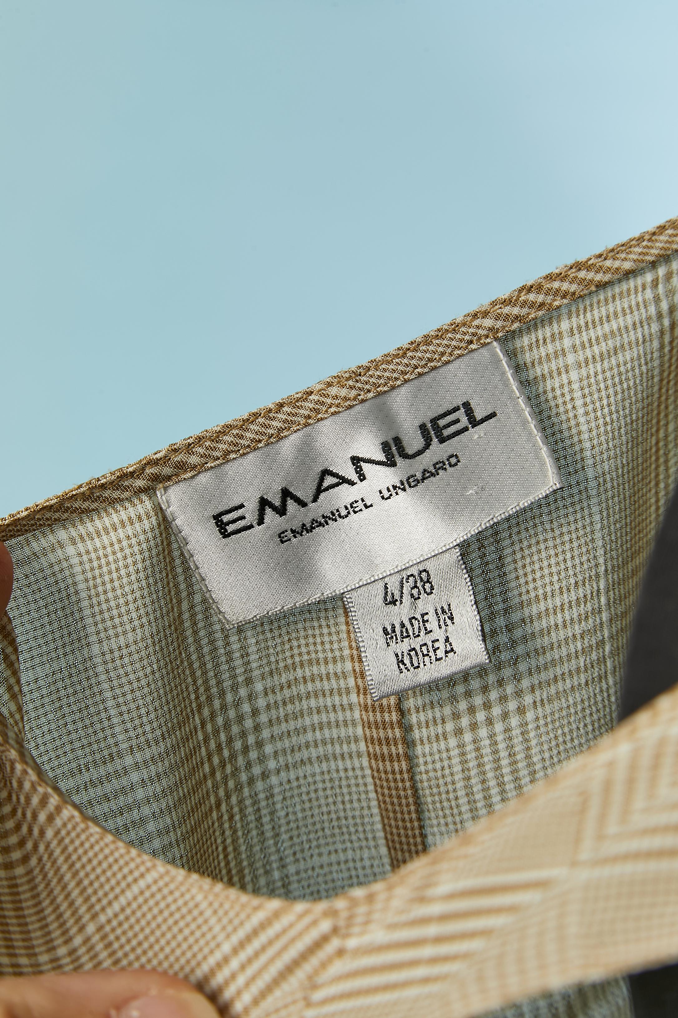 Prince de Galles tank top and wrap skirt ensemble Emanuel by Emanuel UNGARO For Sale 2