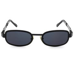 Prince Egon von Furstenberg black oval sunglasses, Italy 80s