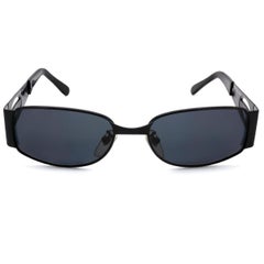Gafas de sol vintage negras Prince Egon von Furstenberg, Italia años 80