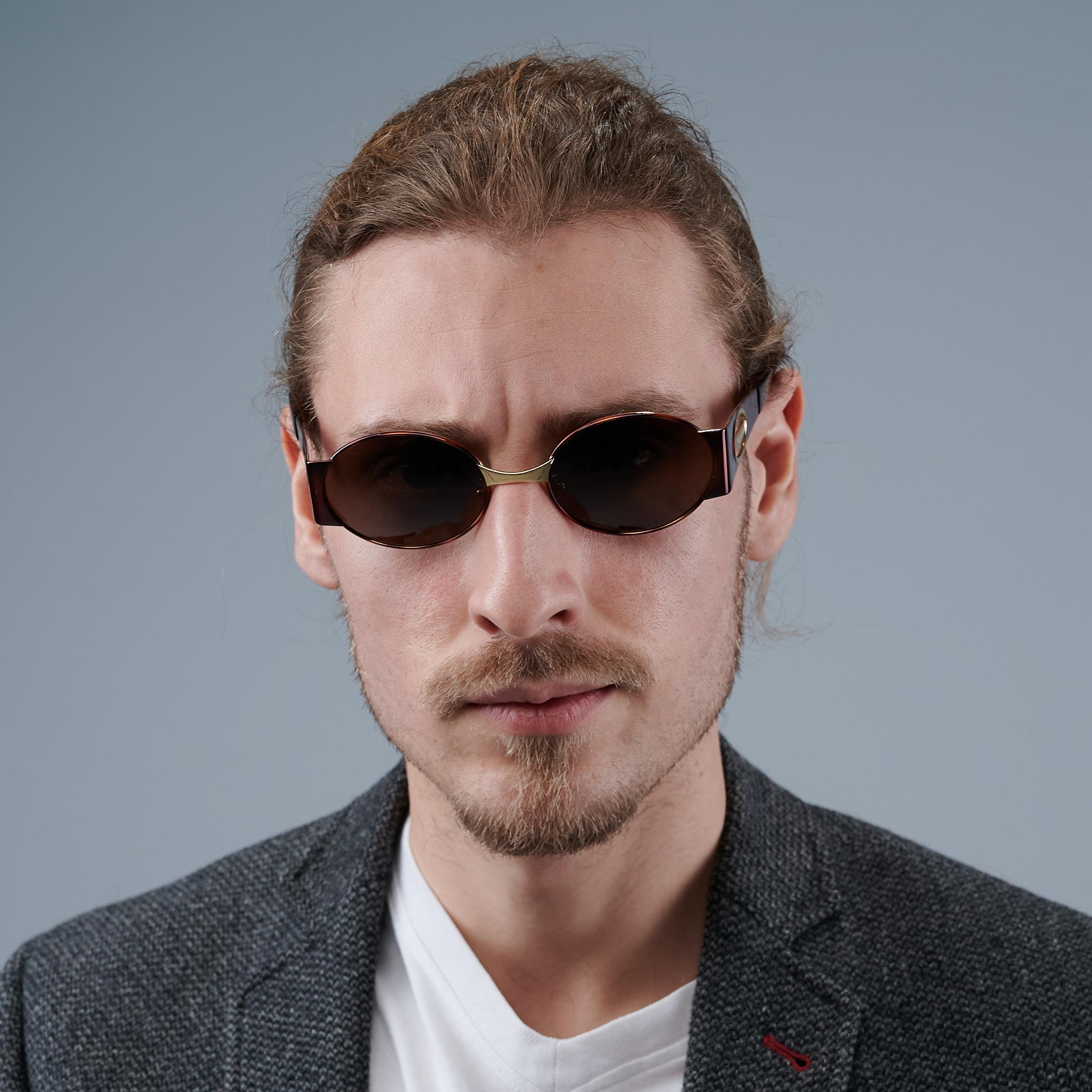 Prinz Egon von Furstenberg Runde Vintage-Sonnenbrille im Angebot 4