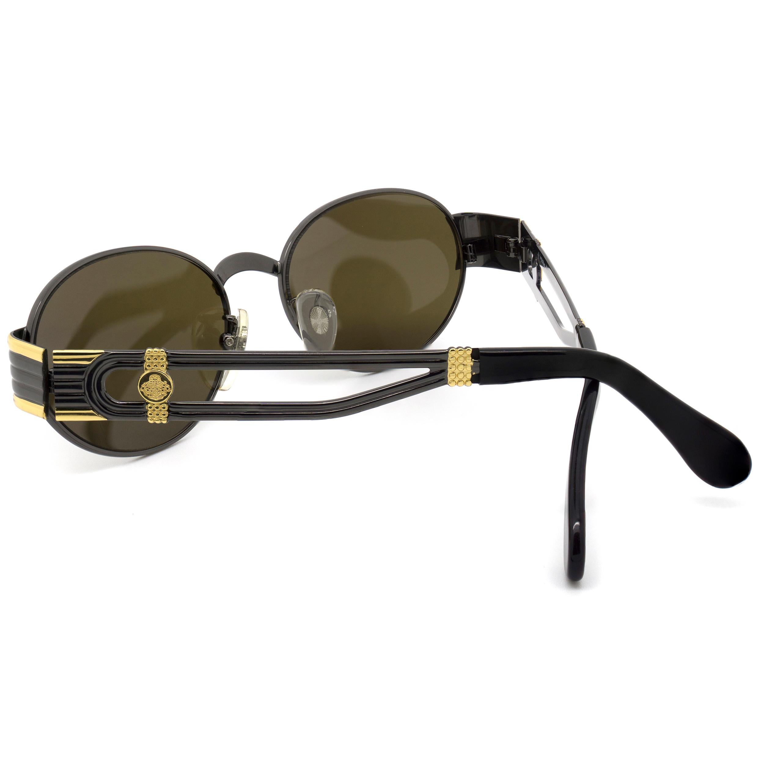 Prinz Egon von Furstenberg Vintage Sonnenbrille 80er Jahre (Schwarz) im Angebot
