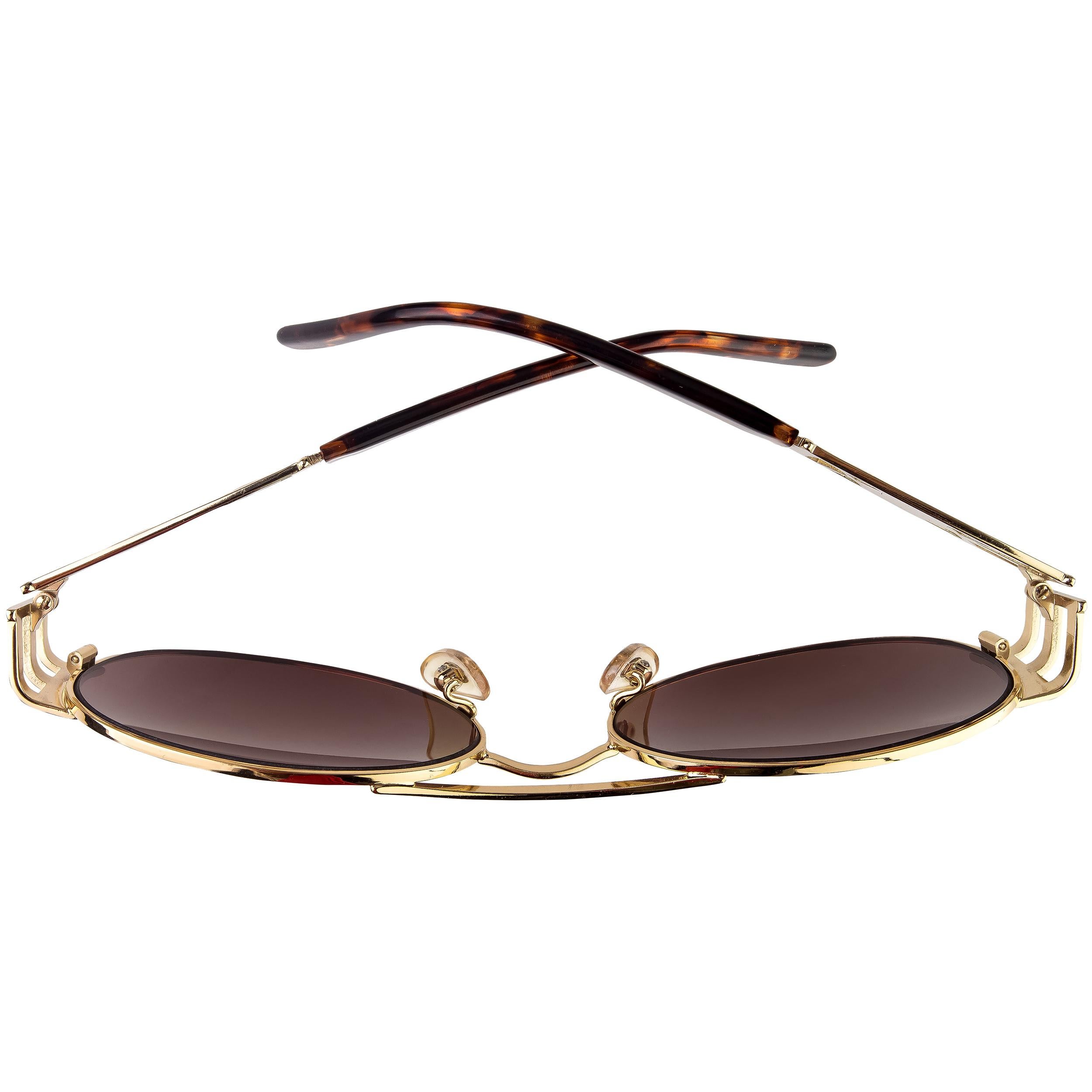 Marron Lunettes de soleil vintage Prince Egon von Furstenberg (années 1980) en vente