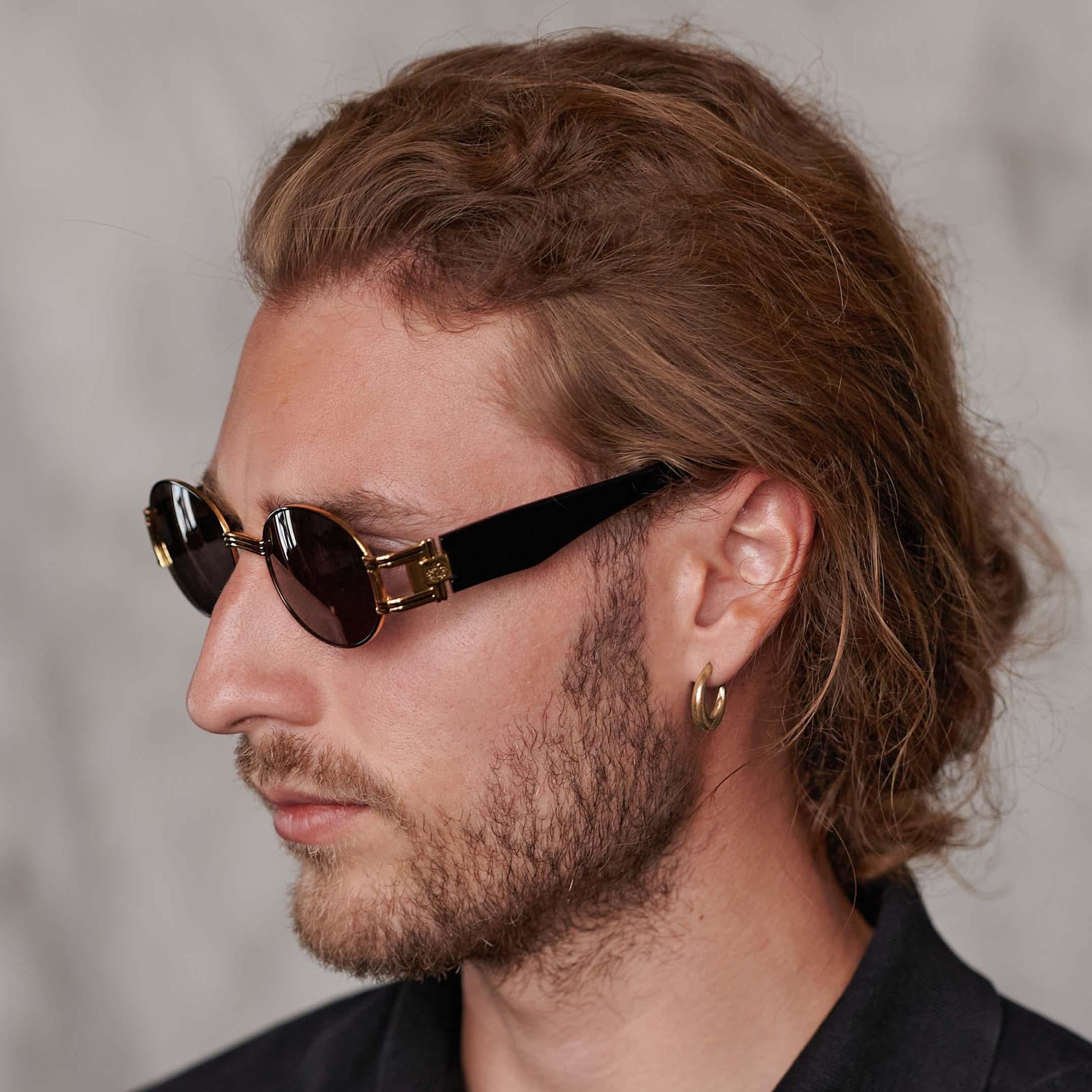 Black Prince Egon Von Furstenberg vintage sunglasses For Sale