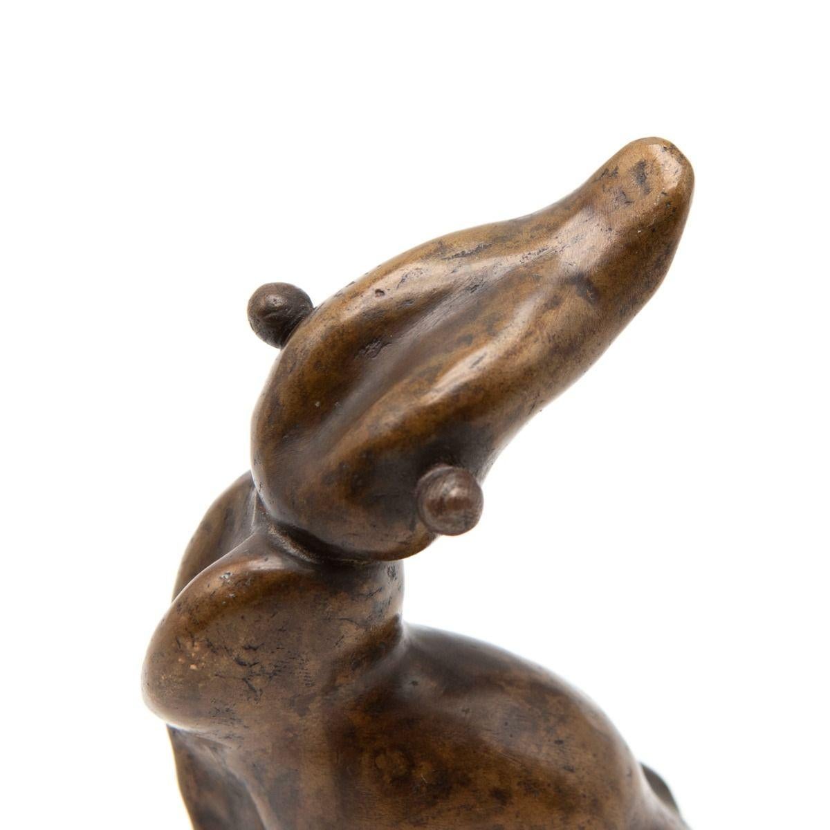 Prince Henrik of Denmark, Sirene, Small Bronze Sculpture, 1980s Model, Signed In Good Condition For Sale In Kastrup, DK