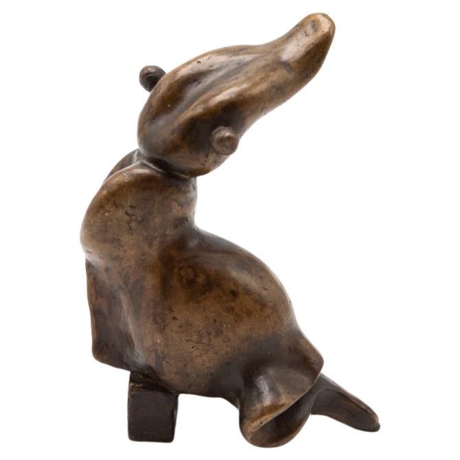 Prince Henrik of Denmark, Sirene, Small Bronze Sculpture, 1980s Model, Signed For Sale