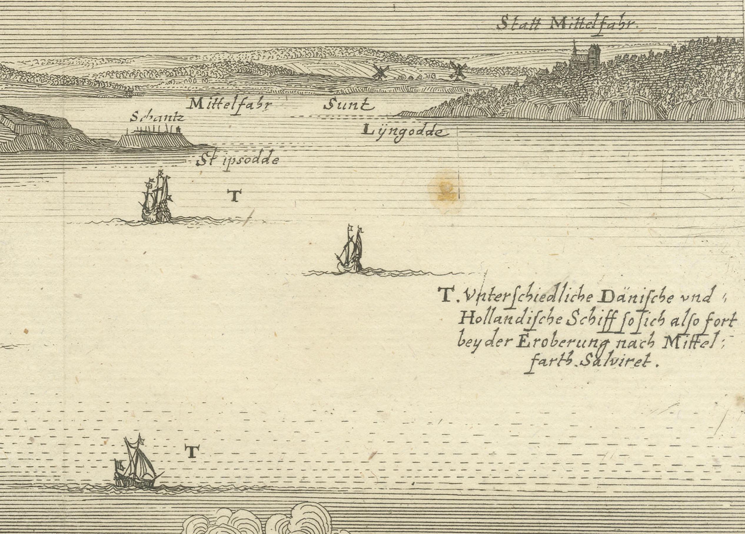 Late 17th Century Prince Henry's Naval and Land Battle during the Seven Years' War Engraved, 1667 For Sale