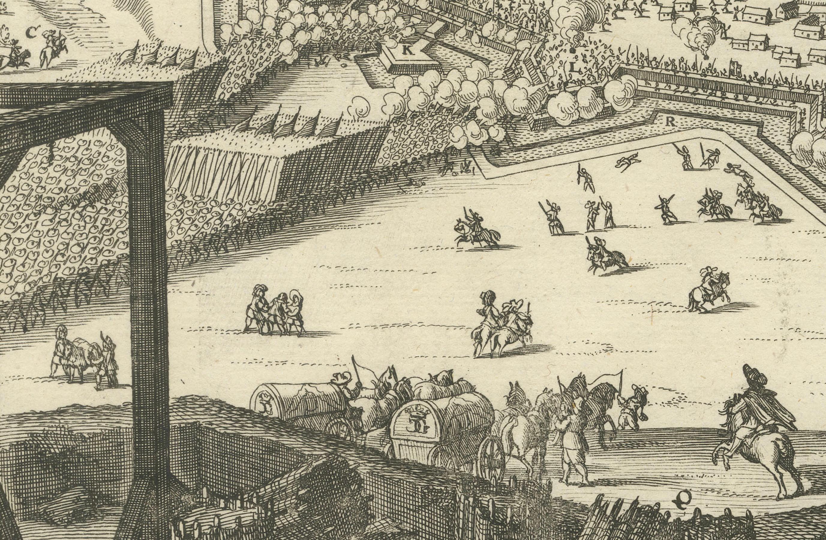 Prince Henry's Naval and Land Battle during the Seven Years' War Engraved, 1667 For Sale 1