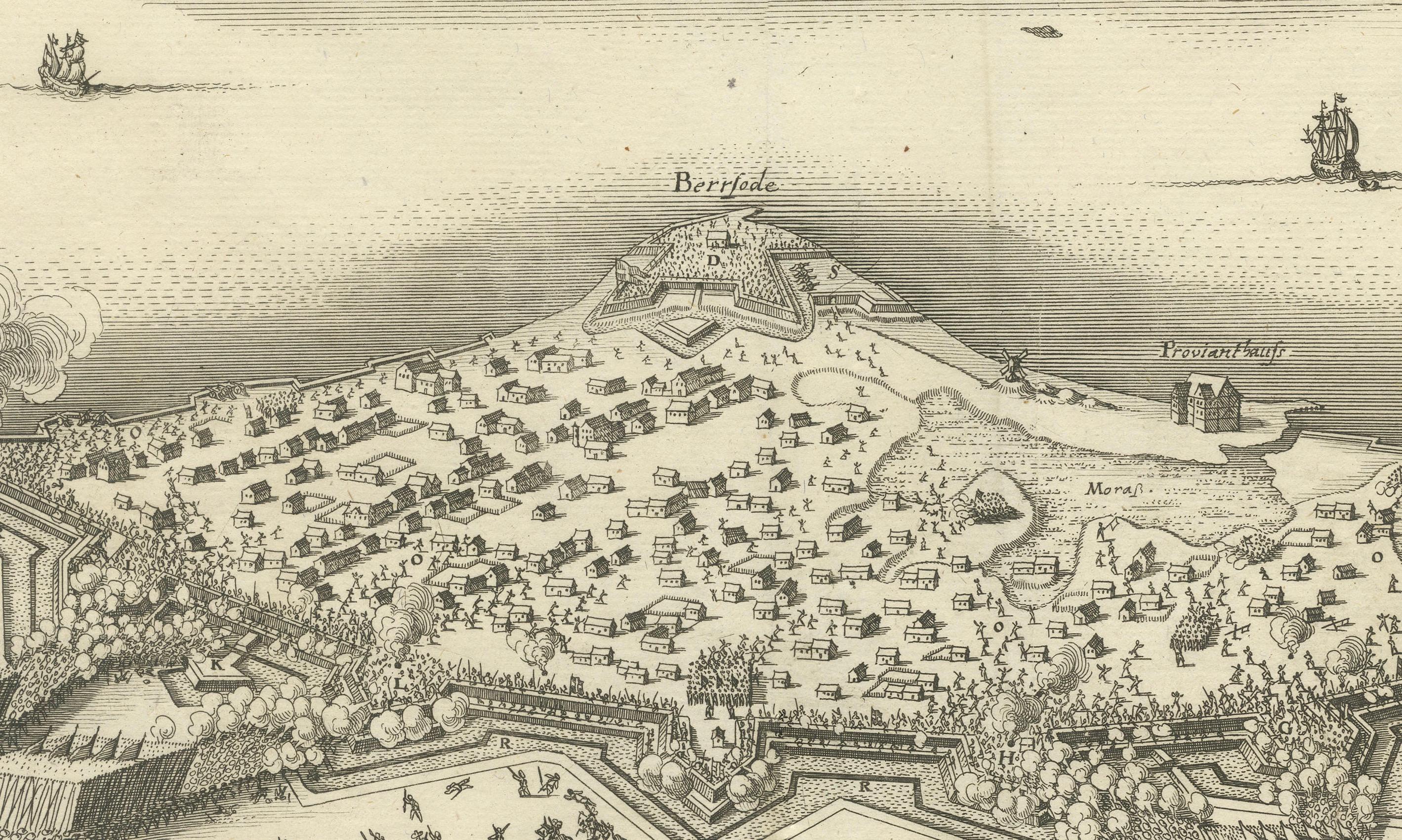 Prince Henry's Naval and Land Battle during the Seven Years' War Engraved, 1667 For Sale 3