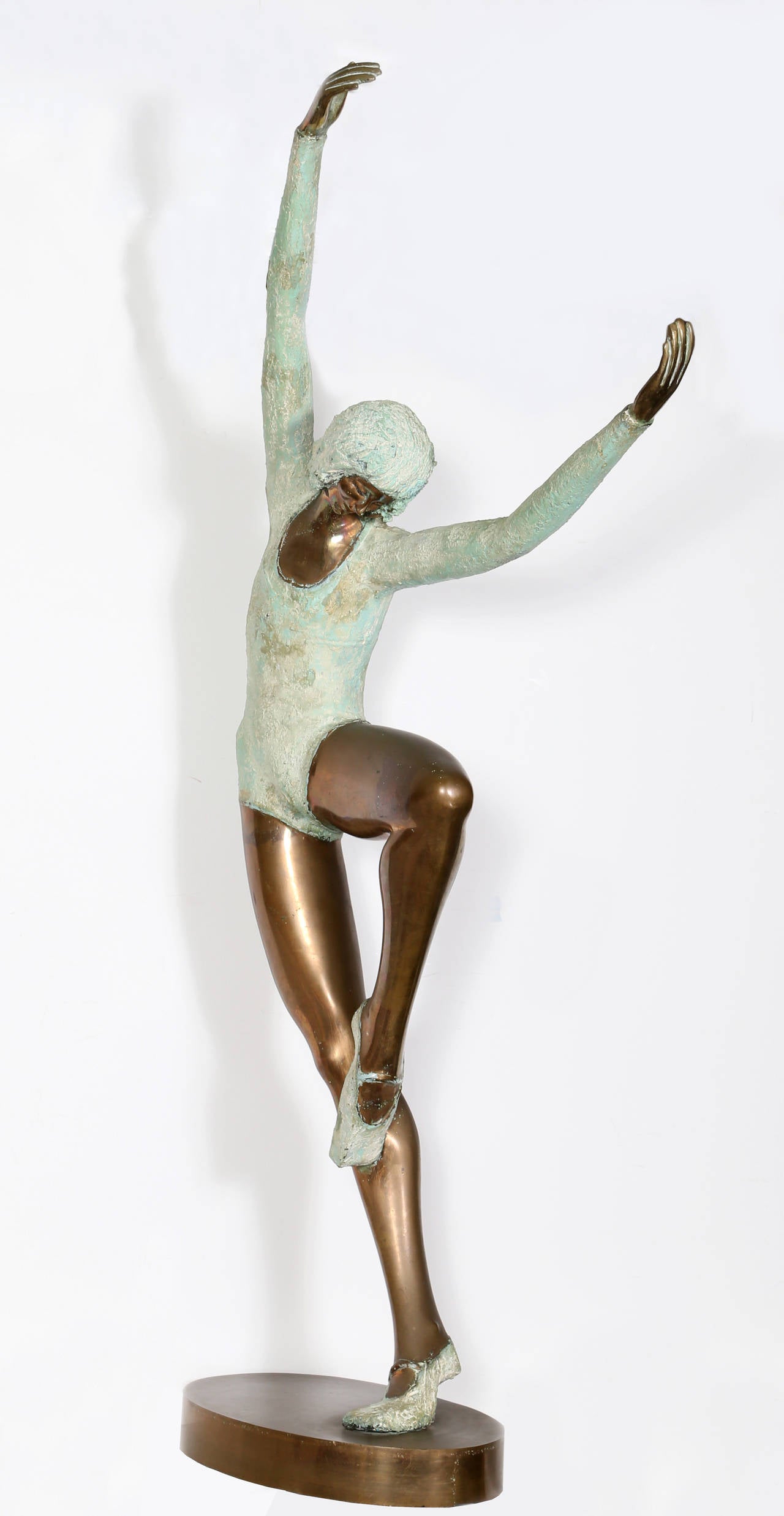 Ballerina Tänzerin, Bronzeskulptur von Prince Monyo Simon Mihailescu-Nasturel im Angebot 1