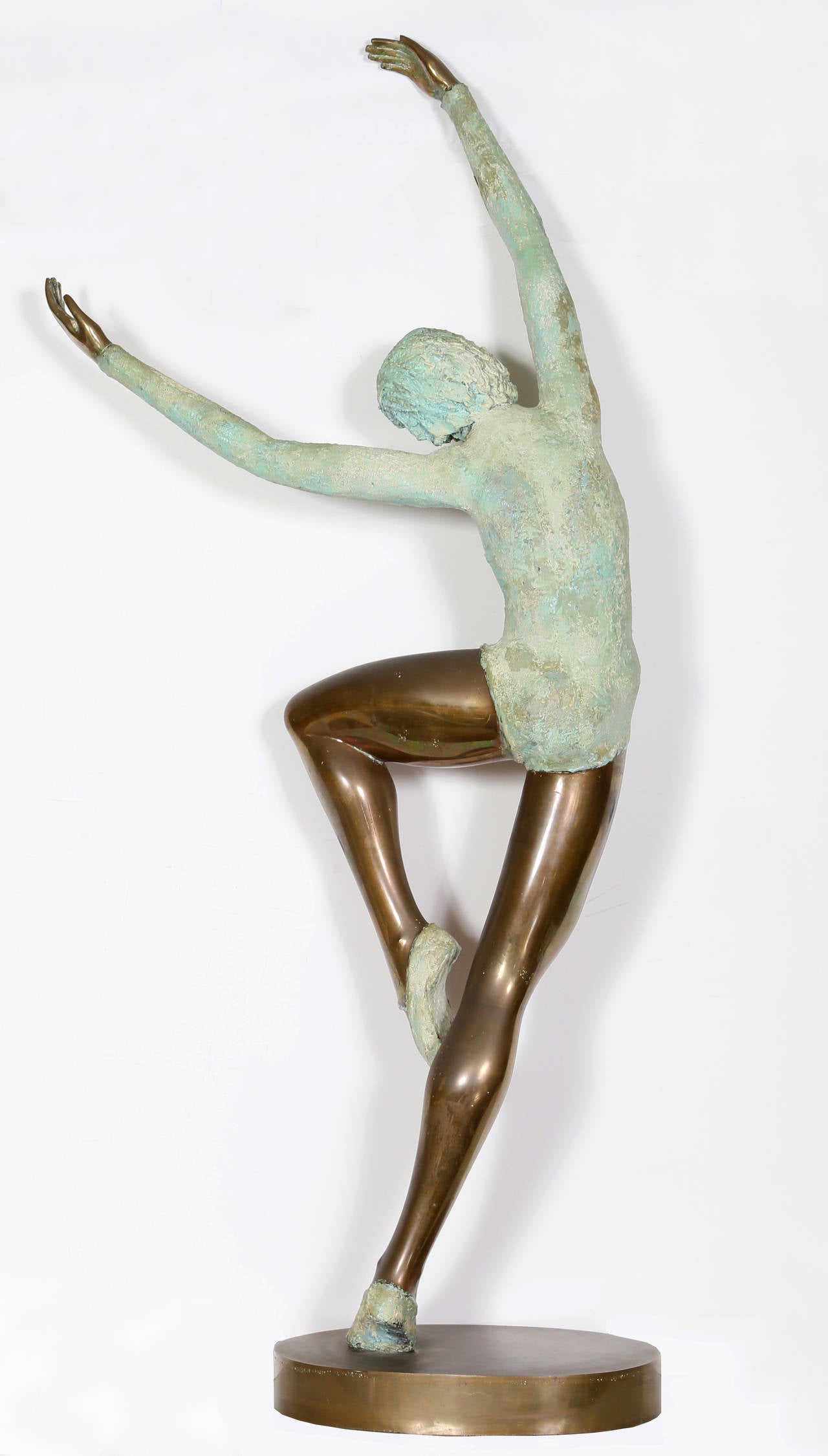 Ballerina Tänzerin, Bronzeskulptur von Prince Monyo Simon Mihailescu-Nasturel im Angebot 2