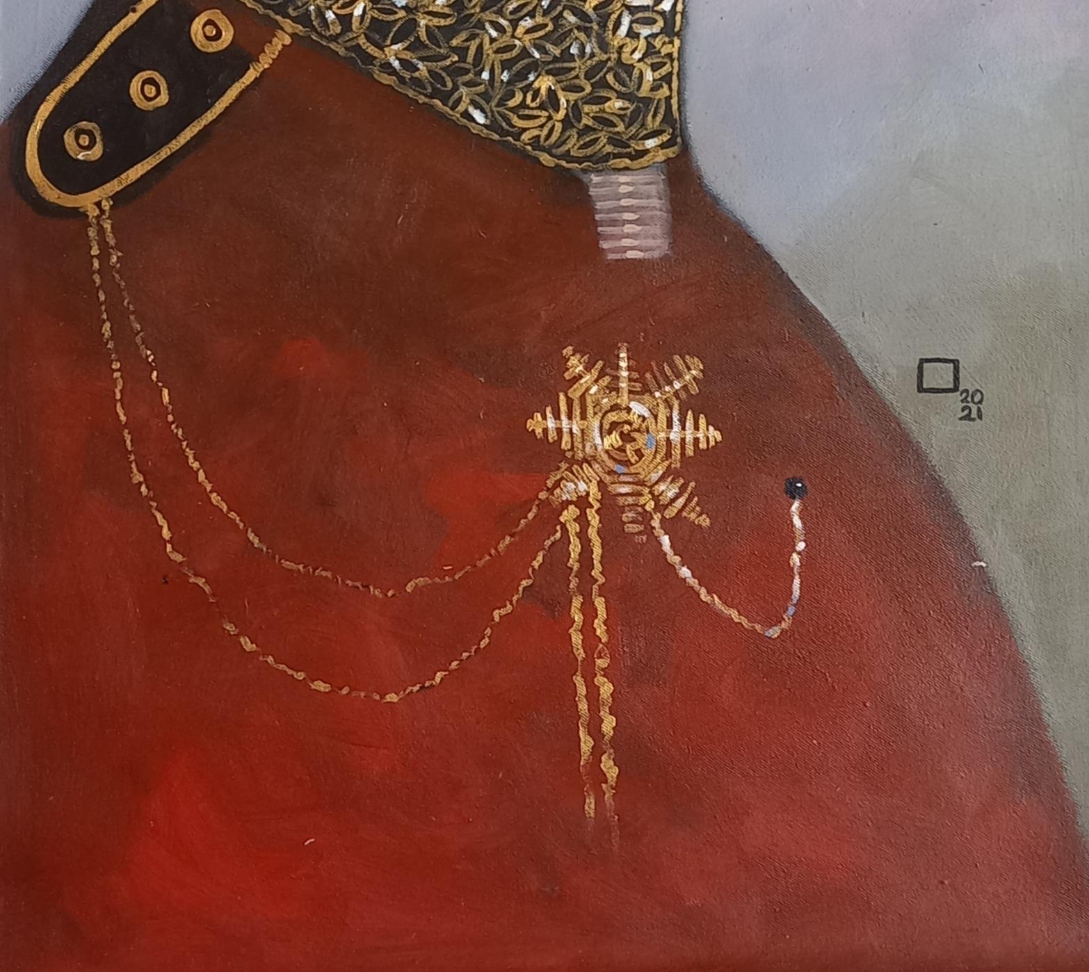 Sans titre (Royal Officer 2) - Néo-expressionnisme Painting par Prince Obasi