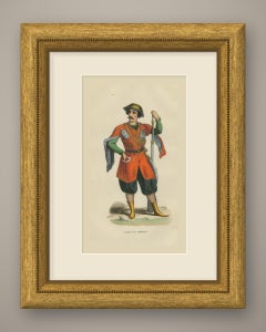 Prince of Imereti, Georgia, Antique Hand-Colored Costume Print, 1854