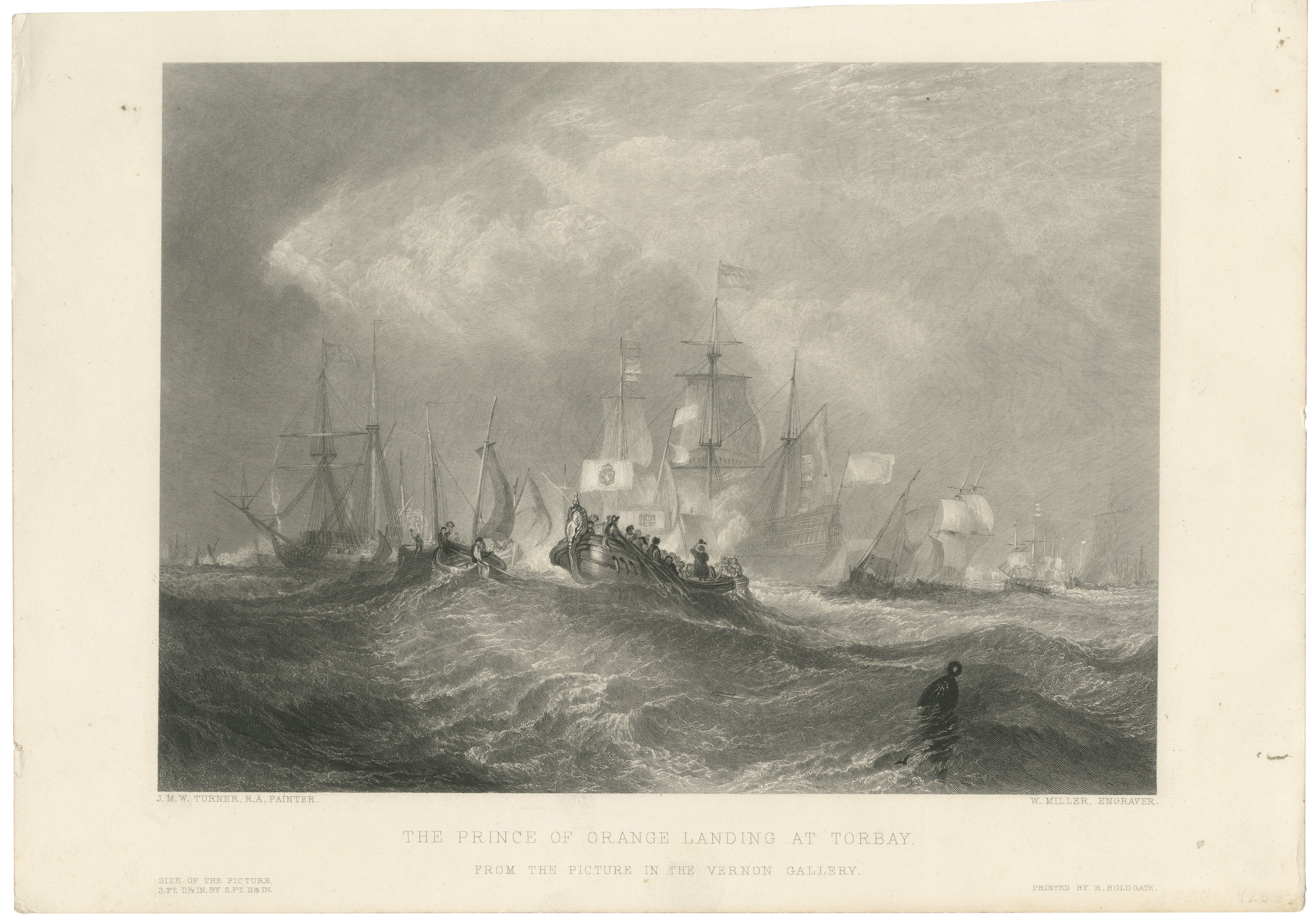 Prince of Orange Landing at Torbay after J.M.W. Turner, c.1850