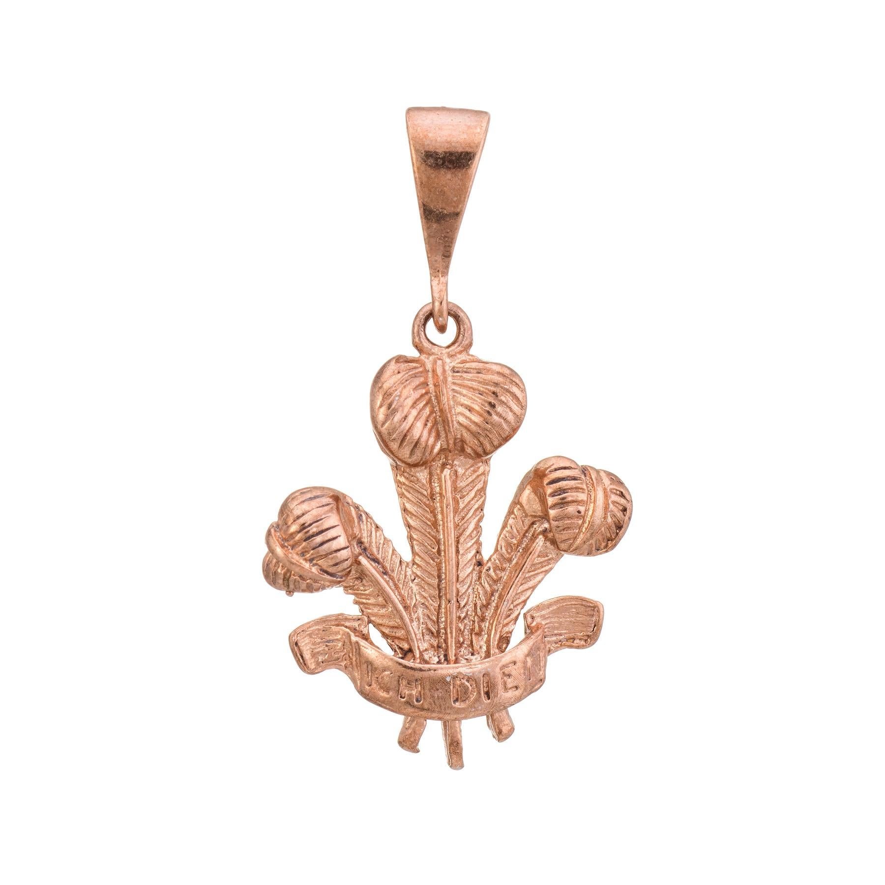 prince of wales feathers pendant