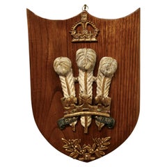 Retro Prince of Wales Feathers Royal Wall Plaque Royal Commemorative