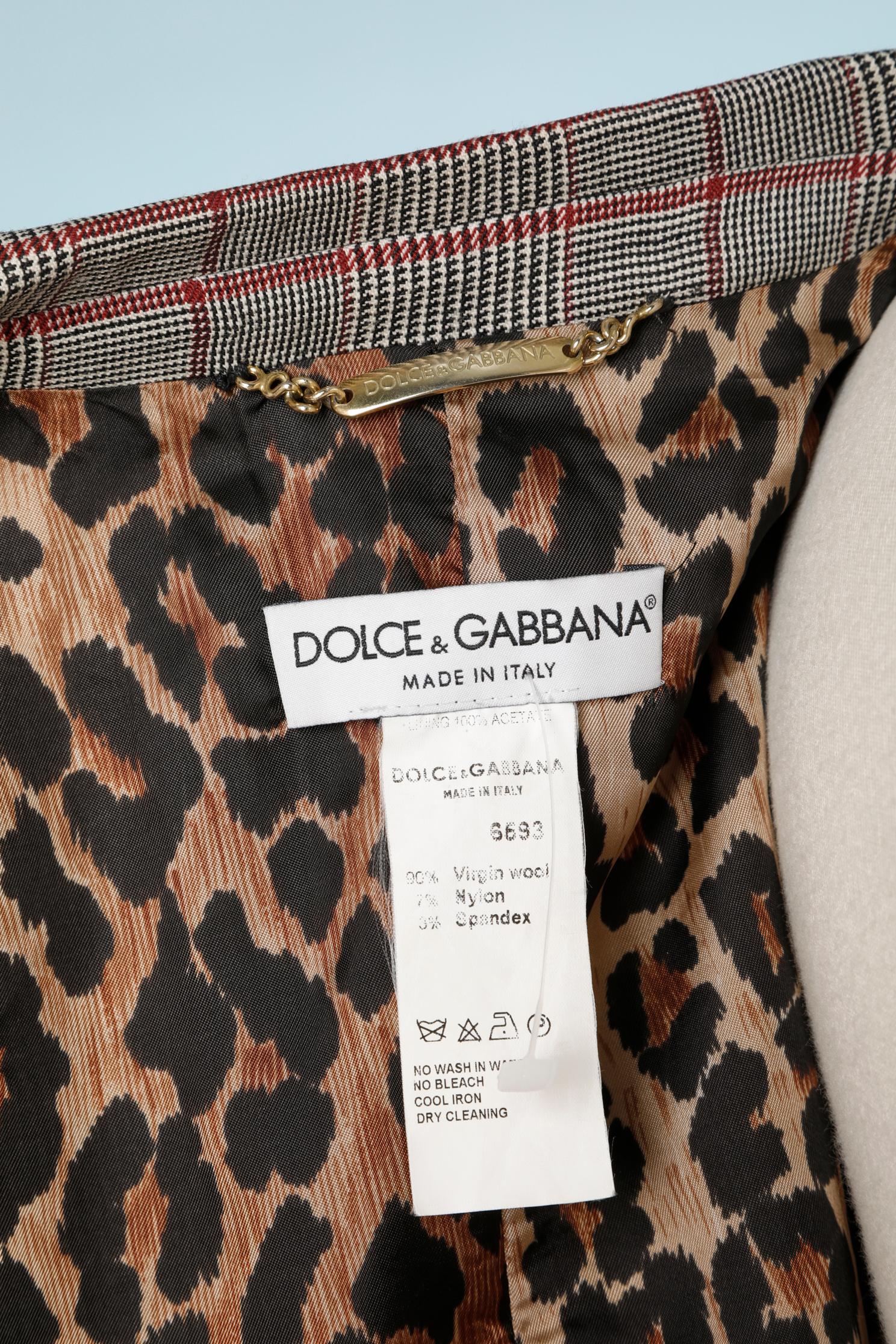 Women's Prince of Wales pattern Skirt Suit Dolce & Gabbana 