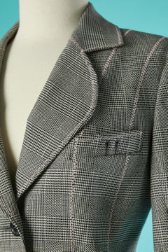 Prince of Wales pattern trouser-suit John Galliano