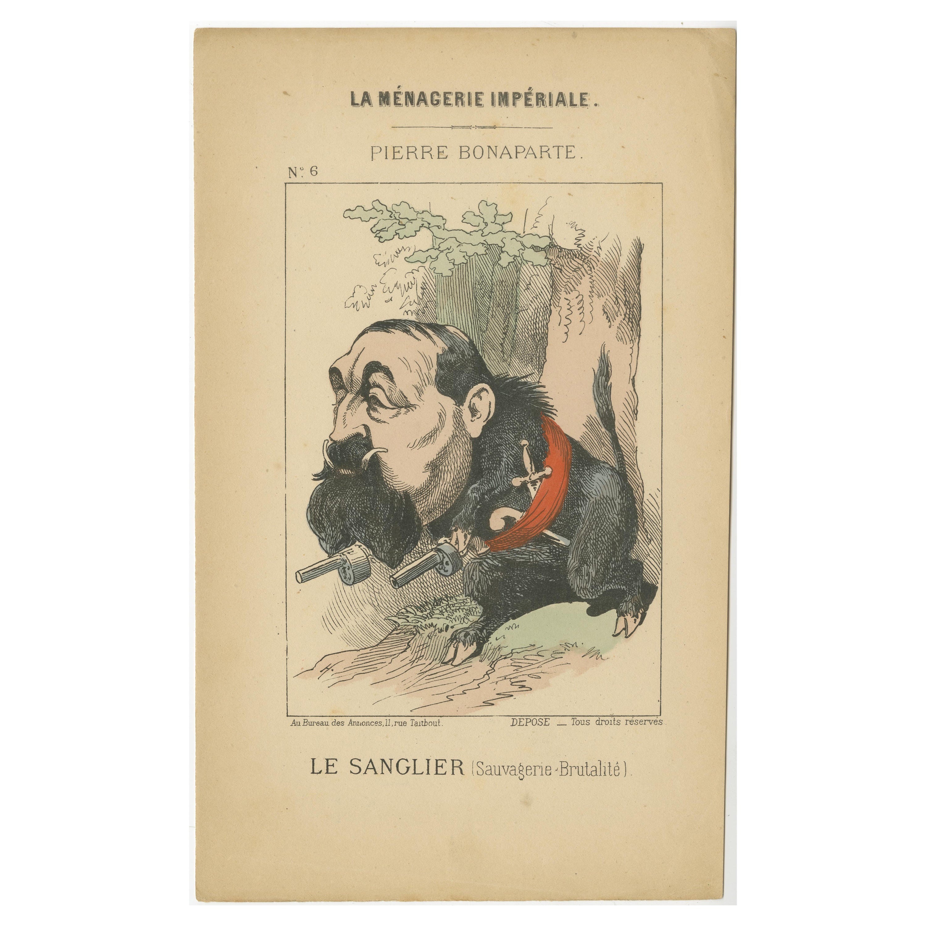 Prince Pierre Bonaparte - The Wild Boar (Wildheit - Brutalität), 1870