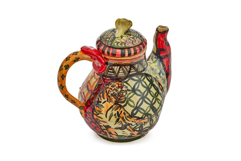 Prince Teapot in Glazed Ceramic by Roberto Lugo at 1stDibs