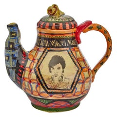 Prince Teapot in Glazed Ceramic by Roberto Lugo