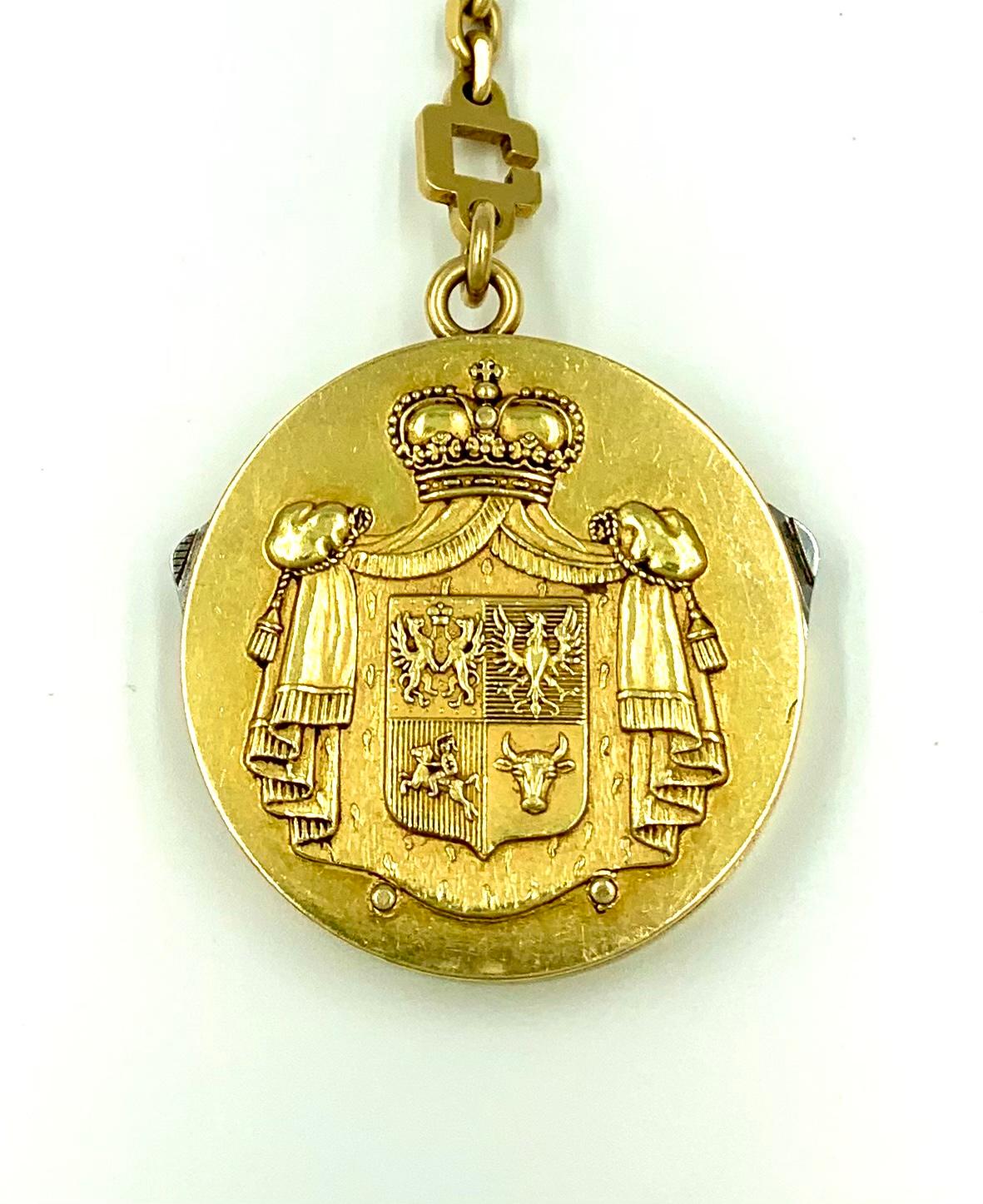 Prince Troubetskoy Russian Armorial Crest 18k Gold Cigar Pendant Fob Tool For Sale 5