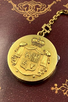 Large Russian Armorial Prince Troubetskoy Crest 18k Gold Cigar Pendant Fob Tool