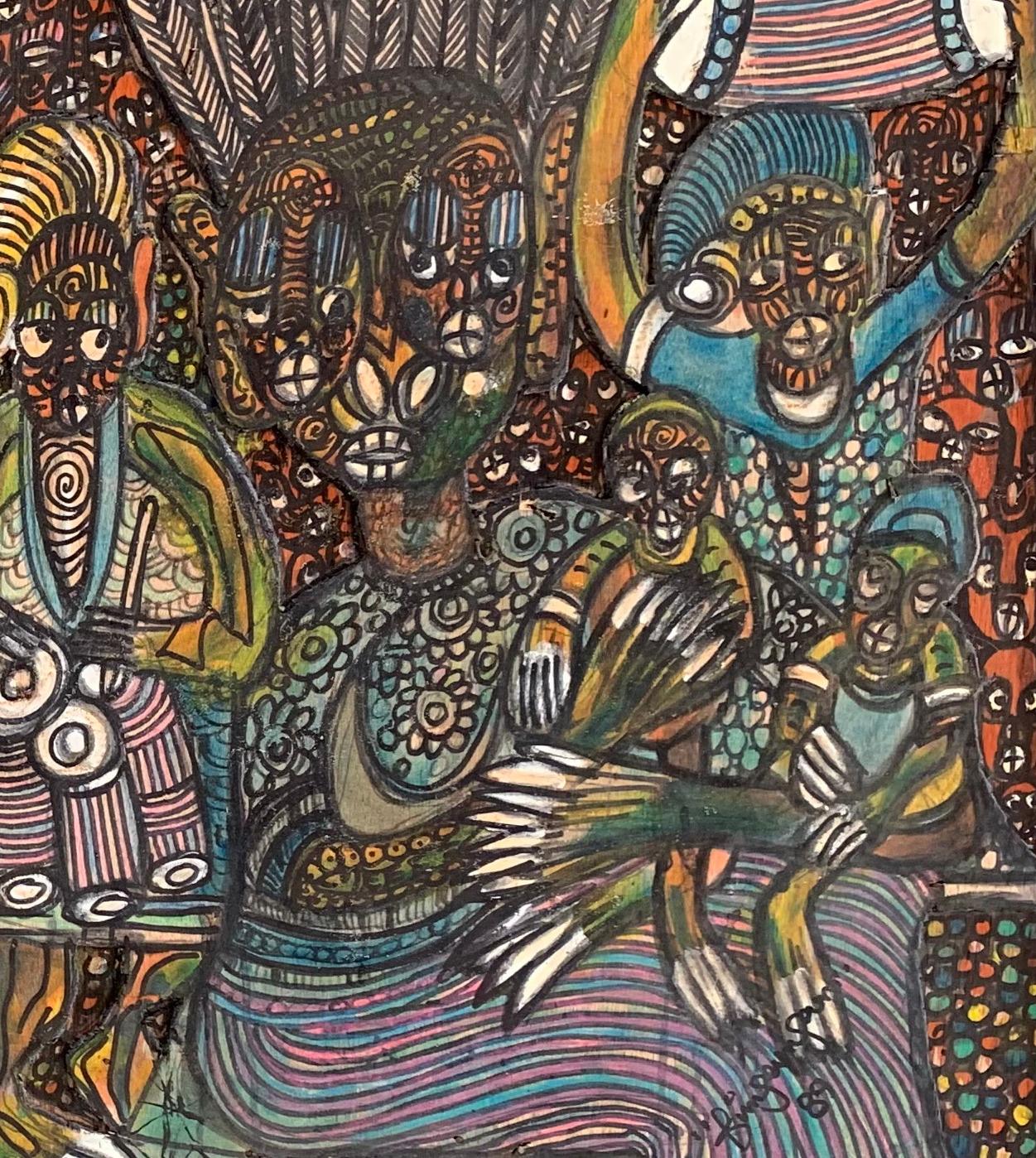 La gioia della mamma dei gemelli - Mixed Media Art Antichi maestri di Prince Twins Seven - Seven