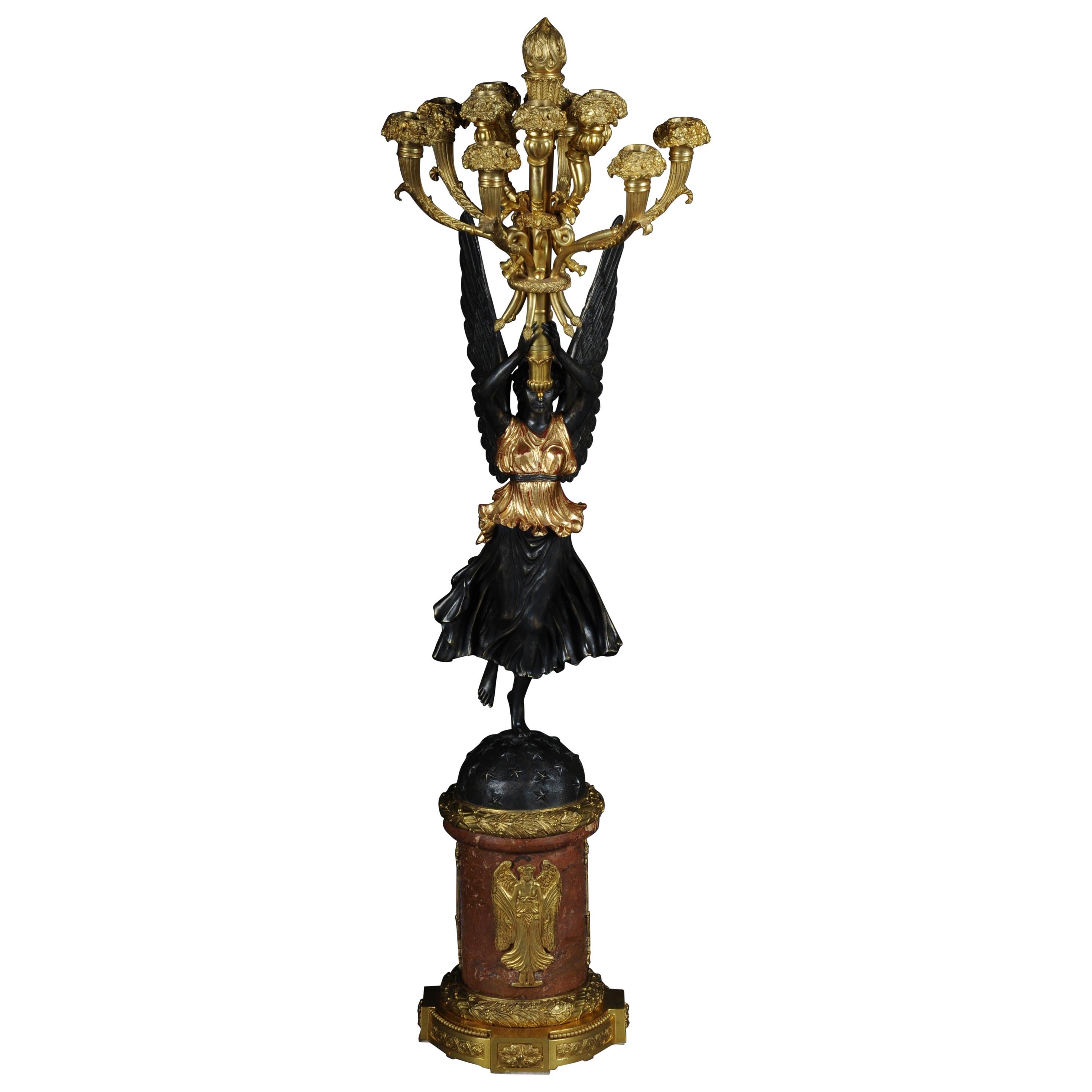 Princely Pomp Candlestick After Pierre Philippe Thomire For Sale