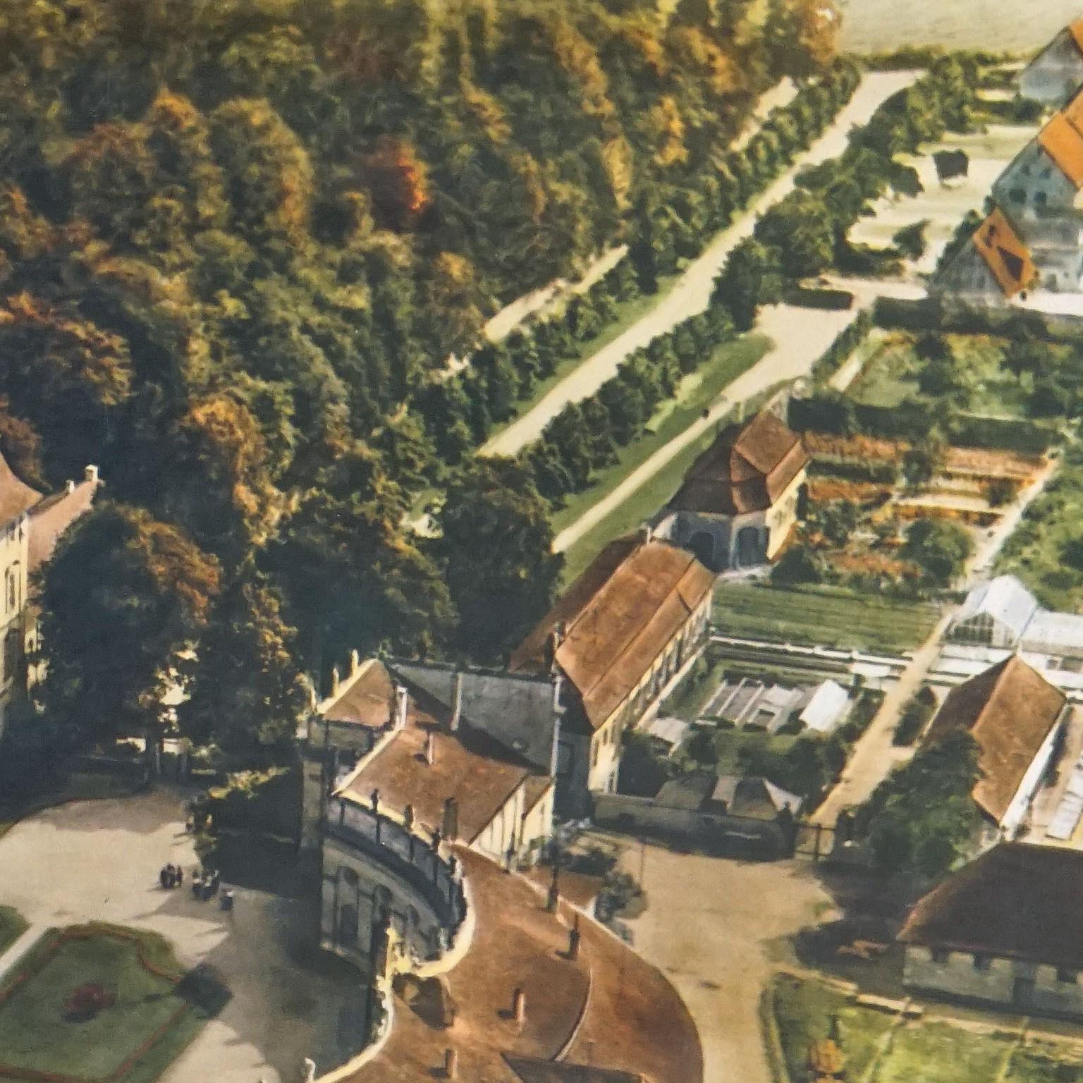 Carte murale roulante vintage Prince's Castle of the 18th Century Bon état - En vente à Berghuelen, DE