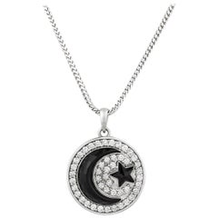 Prince’s Onyx Crescent Moon Pendant