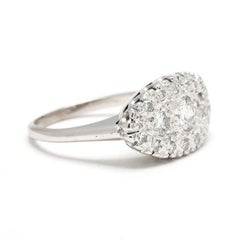 Princess .75ctw Diamond Ring, 14k White Gold, Ring Size 5.25