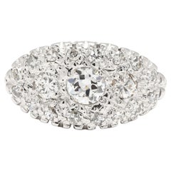 Princess .75ctw Diamond Ring, 14k White Gold, Ring Size 5.25