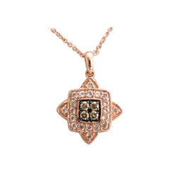 Princess Alexandra Pendant Featuring Vanilla Topaz Chocolate Diamonds Set