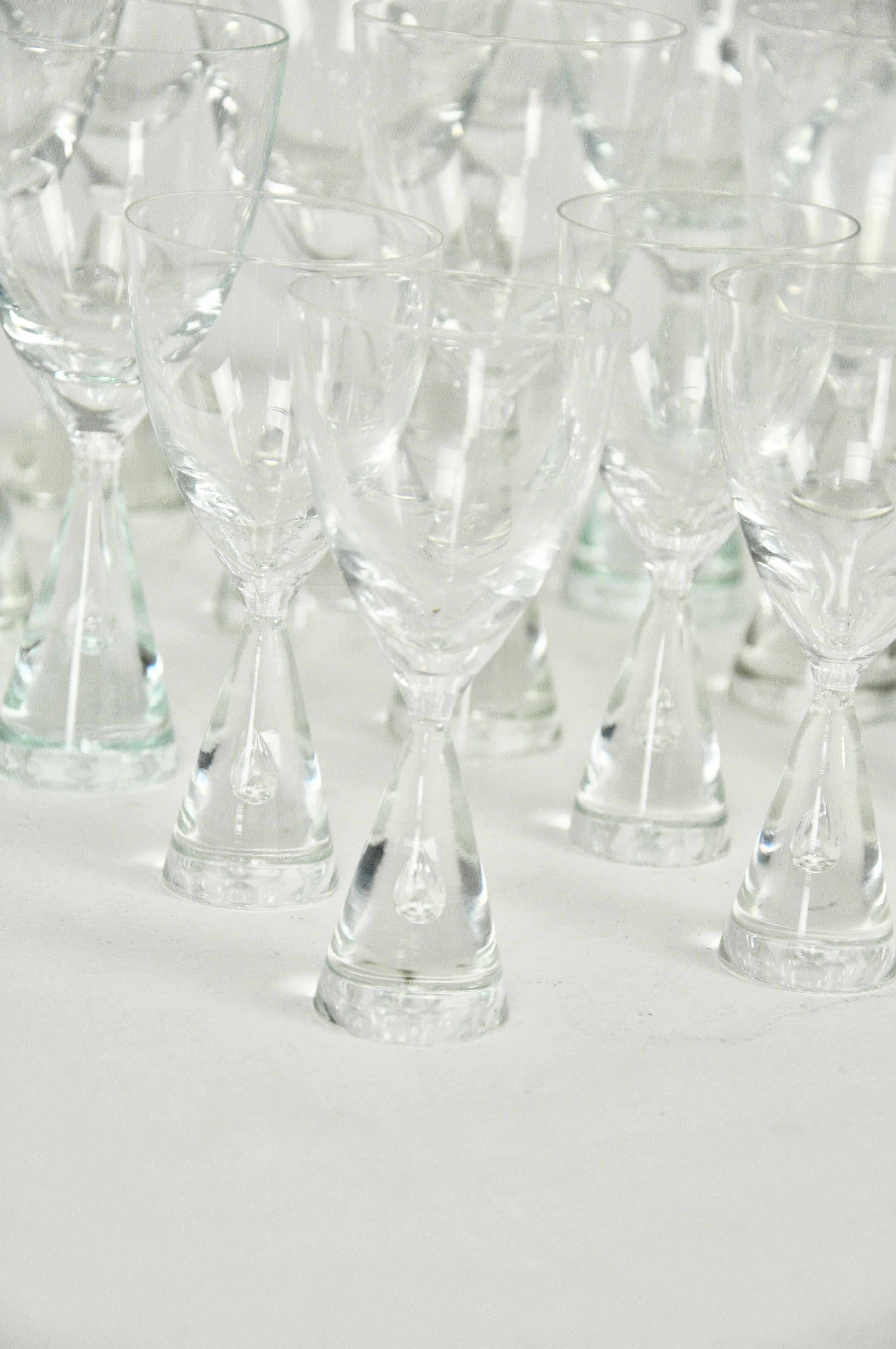 Danish Princess Brandy Glasses by Bent Severin for Holmegaard 1950s Set of 25