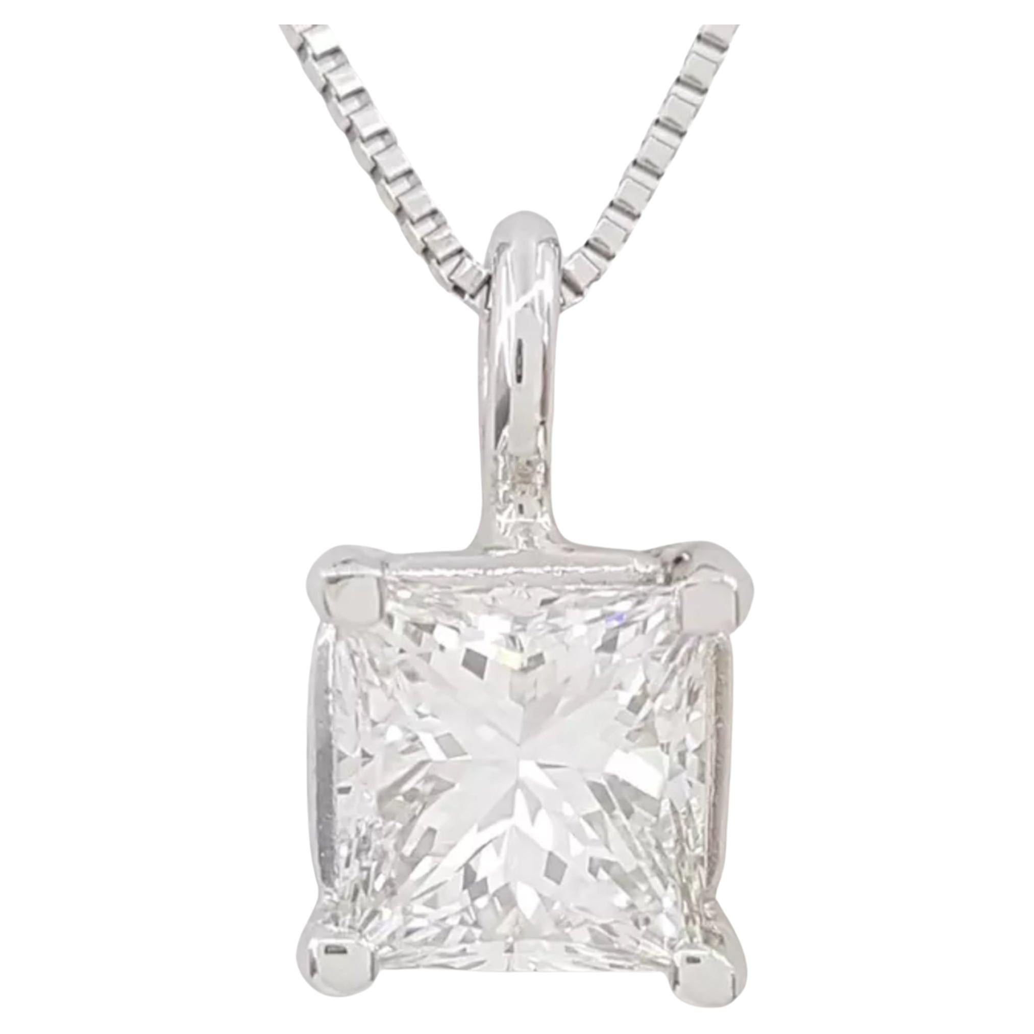 Collier avec pendentif en diamant Princesse Brilliante