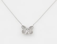 Graff Princess Butterfly Diamond and Emerald Pendant Necklace