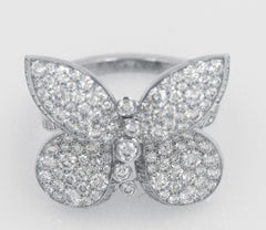 Graff Princess Butterfly with Pavé Diamonds Ring