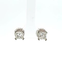 Princess Cut 2.04ctw Diamond Studs