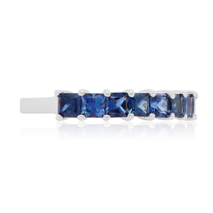 14K White Gold
9 Princess Cut Blue Sapphires at 1.31 Carats

Alberto offers complimentary sizing on all rings.

Fine one-of-a-kind craftsmanship meets incredible quality in this breathtaking piece of jewelry.

All Alberto pieces are made in the