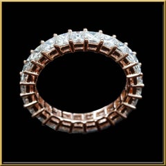 Princess Cut Diamond 1/10 Carat Eternity Ring in 18 Karat Gold